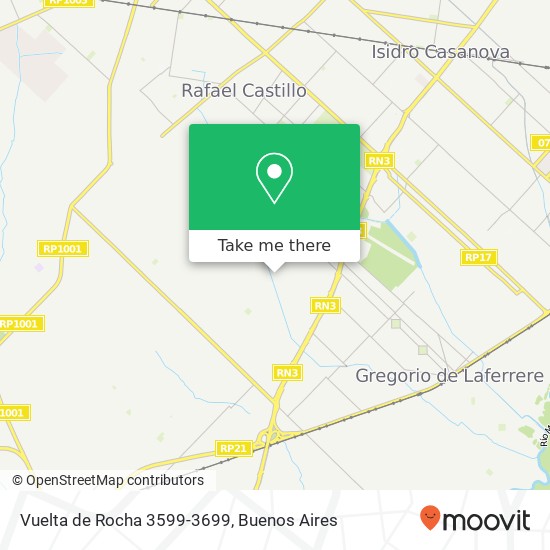 Vuelta de Rocha 3599-3699 map