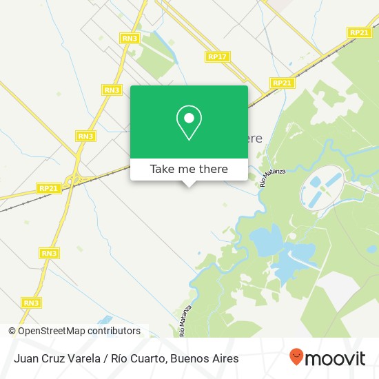 Juan Cruz Varela / Río Cuarto map