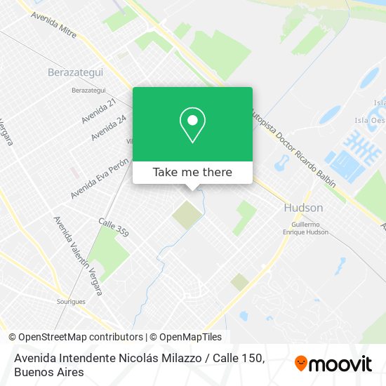 Mapa de Avenida Intendente Nicolás Milazzo / Calle 150