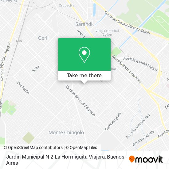 Jardin Municipal N 2 La Hormiguita Viajera map