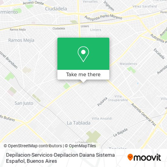 Depilacion-Servicios-Depilacion Daiana Sistema Español map