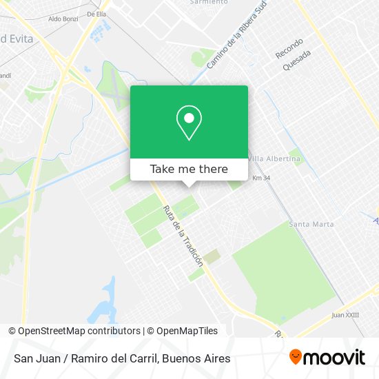 San Juan / Ramiro del Carril map