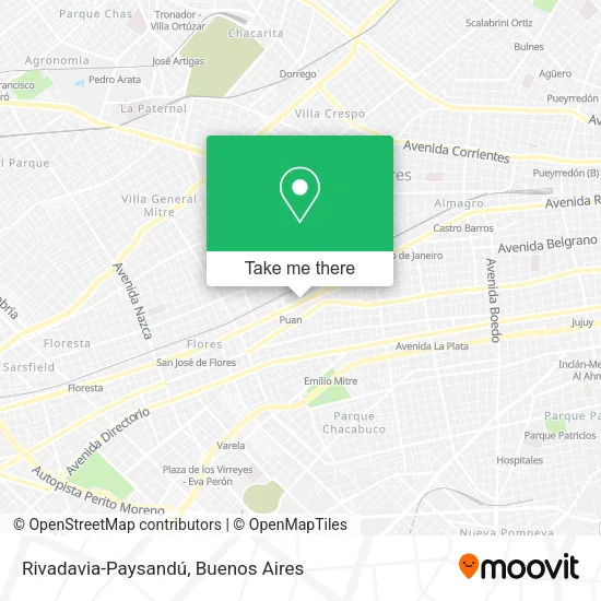 Mapa de Rivadavia-Paysandú