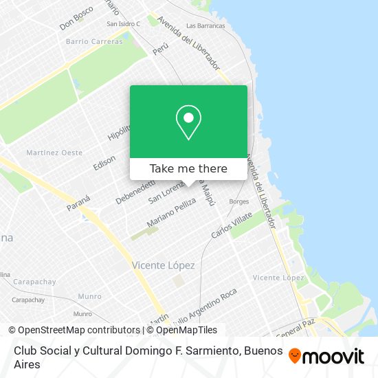 Club Social y Cultural Domingo F. Sarmiento map