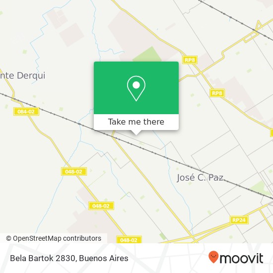 Bela Bartok 2830 map