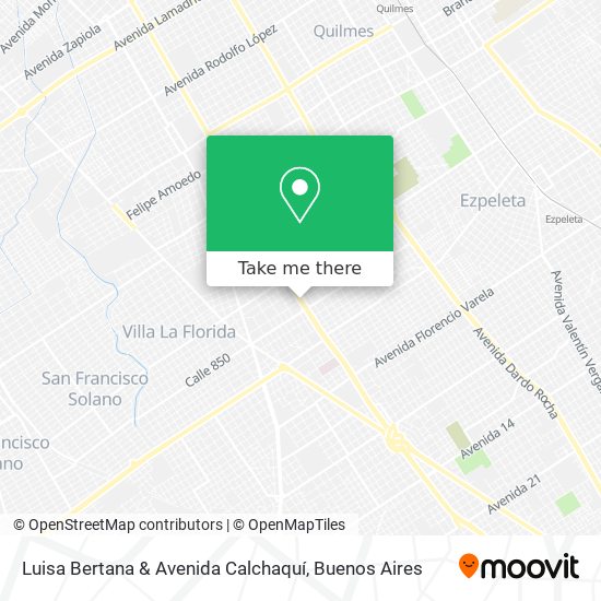 Luisa Bertana & Avenida Calchaquí map