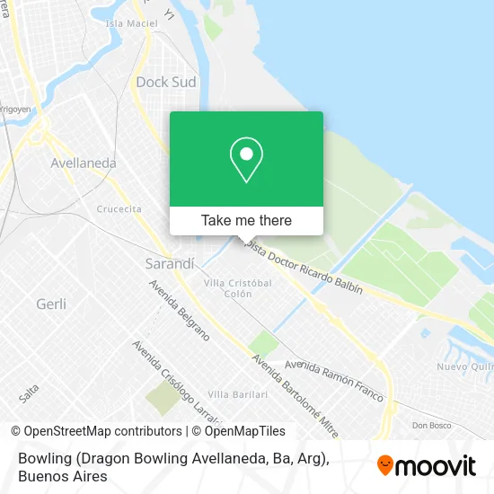 Mapa de Bowling (Dragon Bowling Avellaneda, Ba, Arg)
