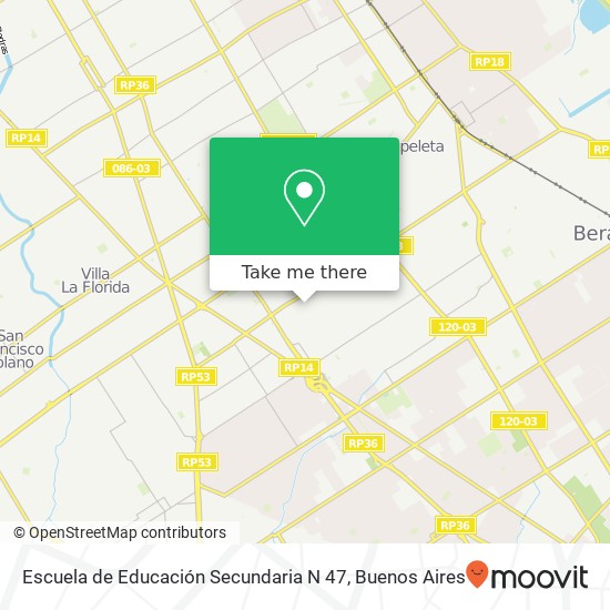 Escuela de Educación Secundaria N 47 map