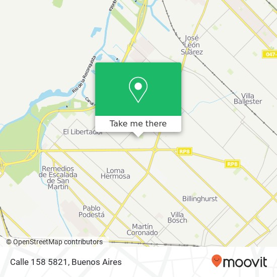 Mapa de Calle 158 5821