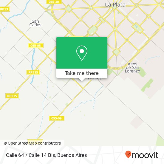 Mapa de Calle 64 / Calle 14 Bis