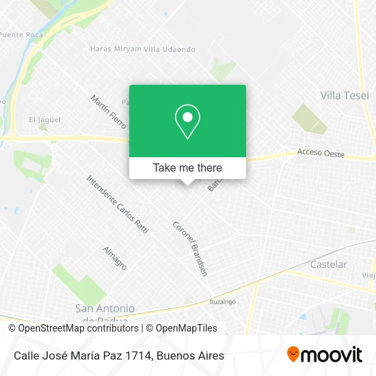 Calle José María Paz 1714 map