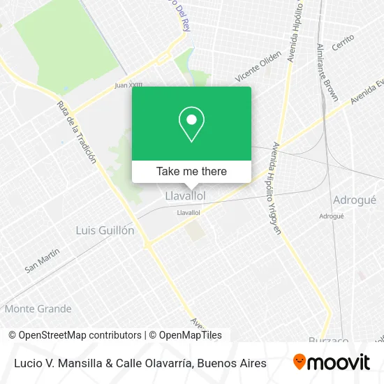 Mapa de Lucio V. Mansilla & Calle Olavarría