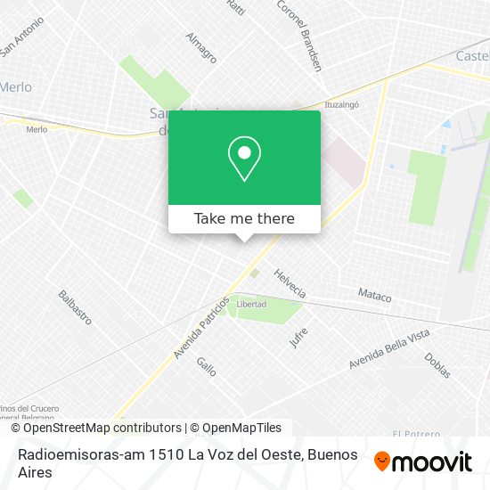 Mapa de Radioemisoras-am 1510 La Voz del Oeste