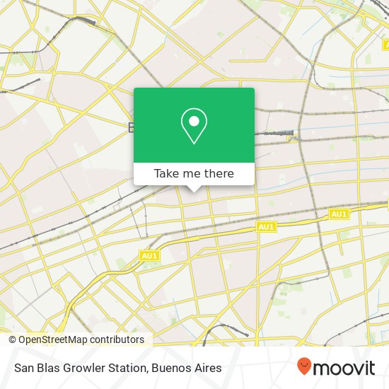 San Blas Growler Station map