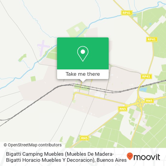 Mapa de Bigatti Camping Muebles (Muebles De Madera-Bigatti Horacio Muebles Y Decoracion)