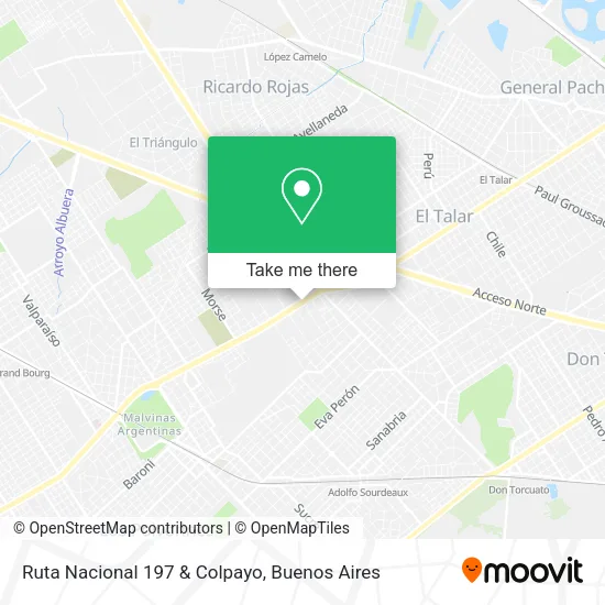 Mapa de Ruta Nacional 197 & Colpayo