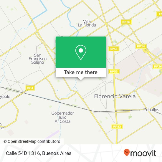 Calle 54D 1316 map