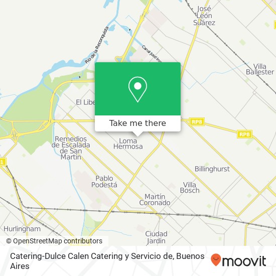 Mapa de Catering-Dulce Calen Catering y Servicio de