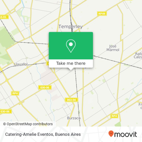 Mapa de Catering-Amelie Eventos