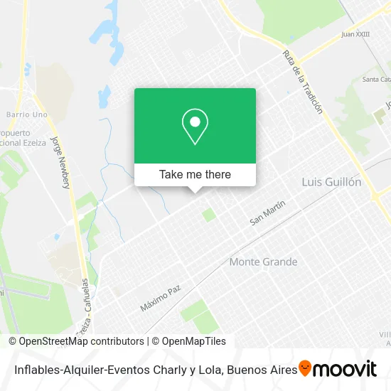 Mapa de Inflables-Alquiler-Eventos Charly y Lola