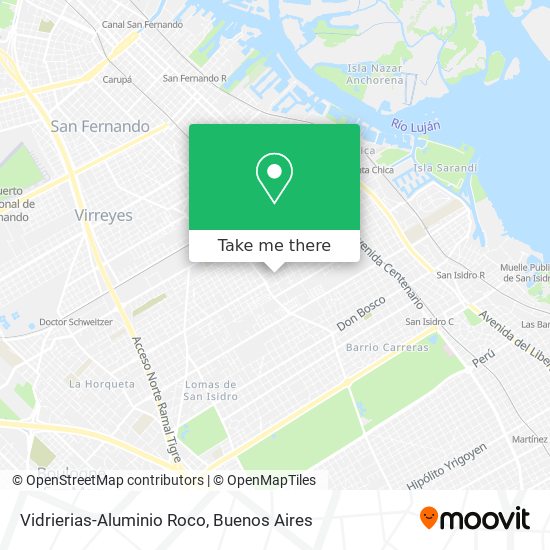 Vidrierias-Aluminio Roco map