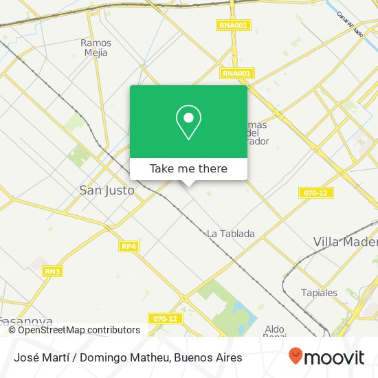 José Martí / Domingo Matheu map