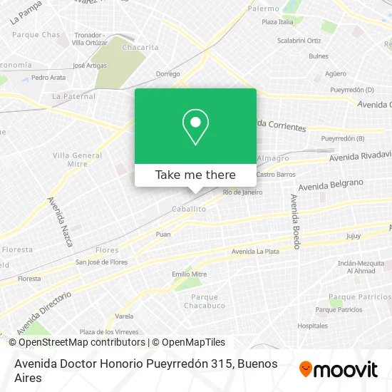 Mapa de Avenida Doctor Honorio Pueyrredón 315