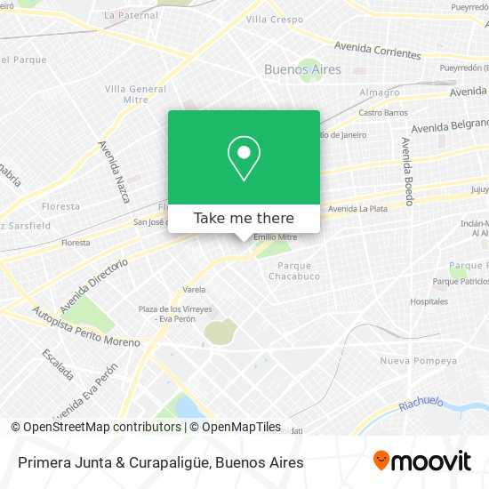 Mapa de Primera Junta & Curapaligüe