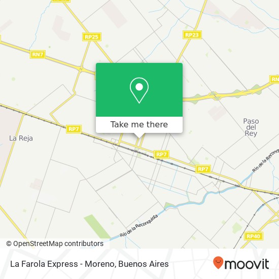 La Farola Express - Moreno map