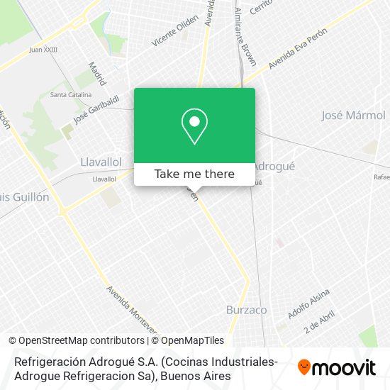 Mapa de Refrigeración Adrogué S.A. (Cocinas Industriales-Adrogue Refrigeracion Sa)