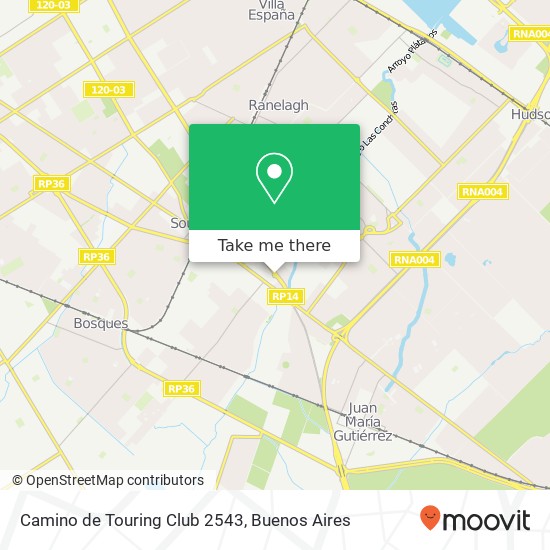 Camino de Touring Club 2543 map