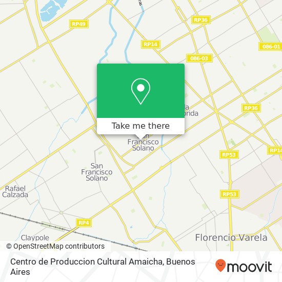 Mapa de Centro de Produccion Cultural Amaicha