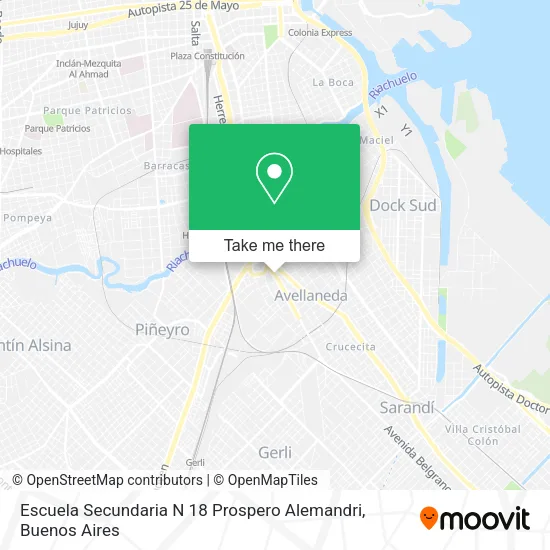 Escuela Secundaria N 18 Prospero Alemandri map