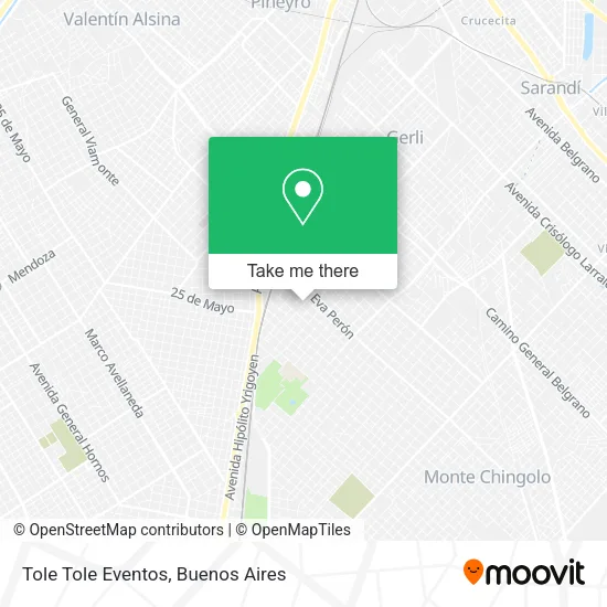 Mapa de Tole Tole Eventos