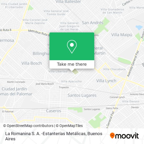 Mapa de La Romanina S. A. -Estanterías Metálicas