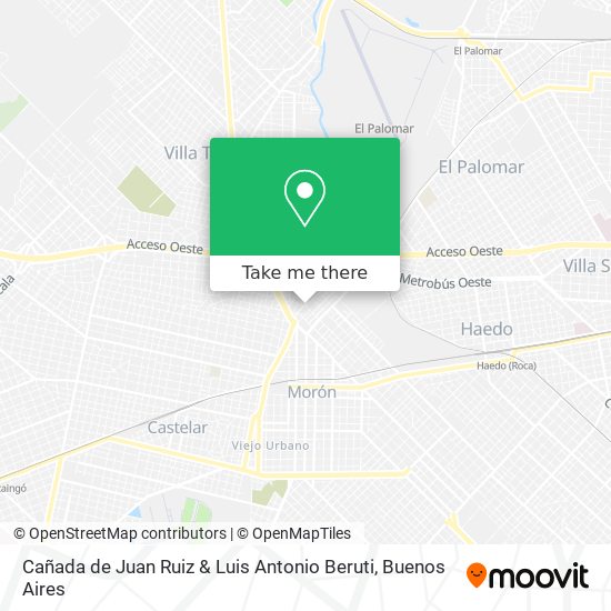 Cañada de Juan Ruiz & Luis Antonio Beruti map