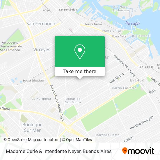 Mapa de Madame Curie & Intendente Neyer