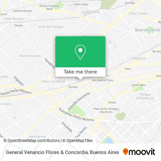 General Venancio Flores & Concordia map