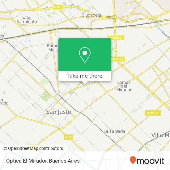 Óptica El Mirador map
