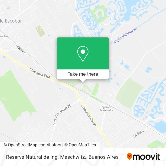 Mapa de Reserva Natural de Ing. Maschwitz.