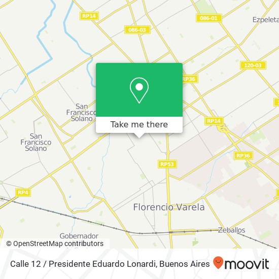 Calle 12 / Presidente Eduardo Lonardi map