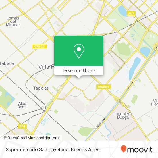 Mapa de Supermercado San Cayetano