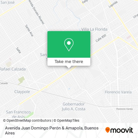 Avenida Juan Domingo Perón & Amapola map