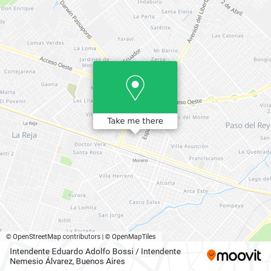 Mapa de Intendente Eduardo Adolfo Bossi / Intendente Nemesio Álvarez