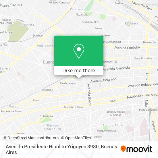 Mapa de Avenida Presidente Hipólito Yrigoyen 3980