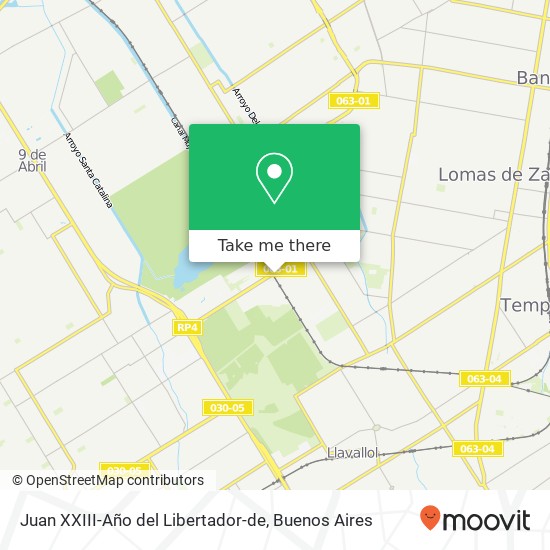 Juan XXIII-Año del Libertador-de map