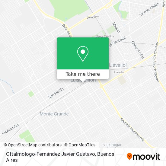 Mapa de Oftalmologo-Fernández Javier Gustavo