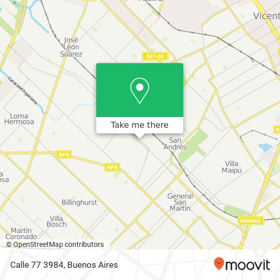 Calle 77 3984 map