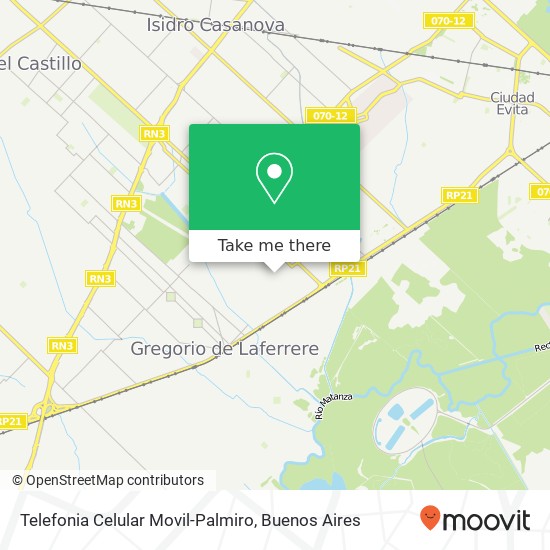 Telefonia Celular Movil-Palmiro map
