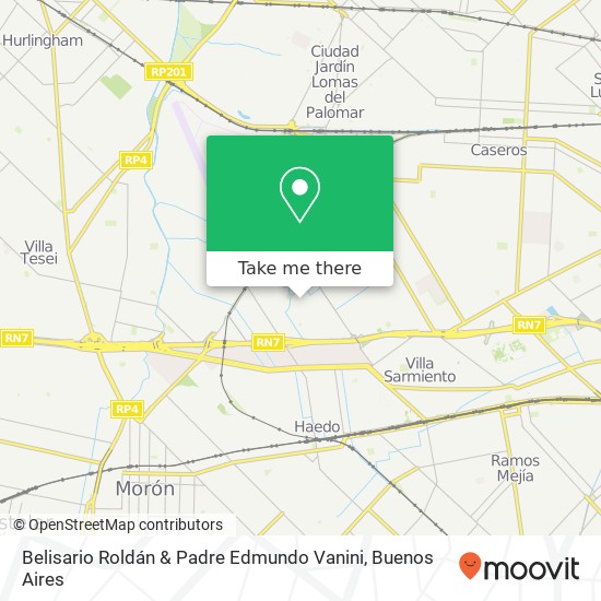Mapa de Belisario Roldán & Padre Edmundo Vanini